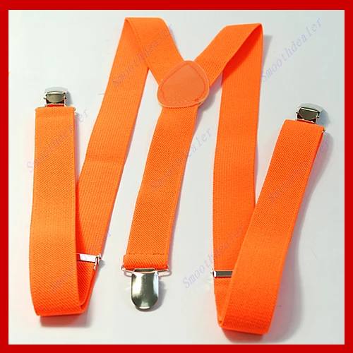 652F Women\'s Unisex Elastic Y-Shape Braces Mens Adjustable Clip-on Suspenders Fashion