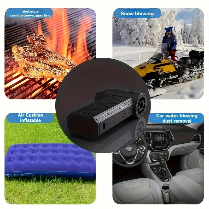 New 130000RPM Handheld Brushless Motor 3nd Generation X3 Violent Blower Mini Turbo Jet Fan Wind Speed 52m/s industrial Duct Fan 5