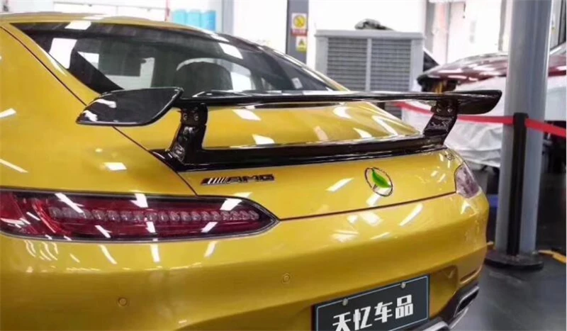Real Carbon Fiber Spoiler For Mercedes Benz AMG GT GTS GTC C190 2015-2023 High Quality Rear Wing Trunk Lip Refits GTC Spilers - - Racext 51