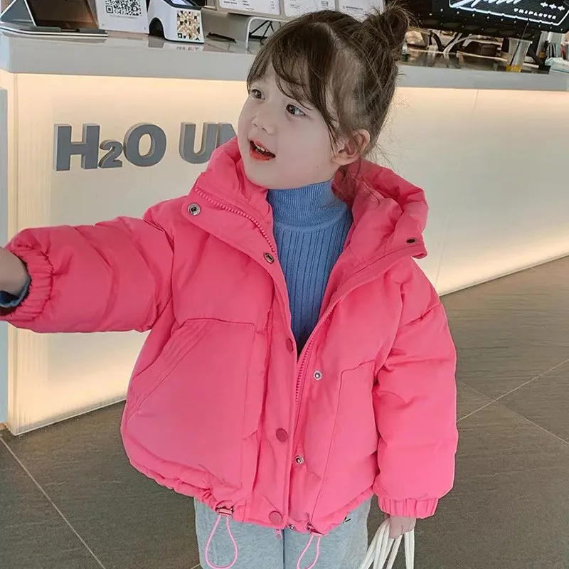 

Girls' cotton padded clothes 2022 new style children's thickened fashionable cotton padded clothes for girls in winter