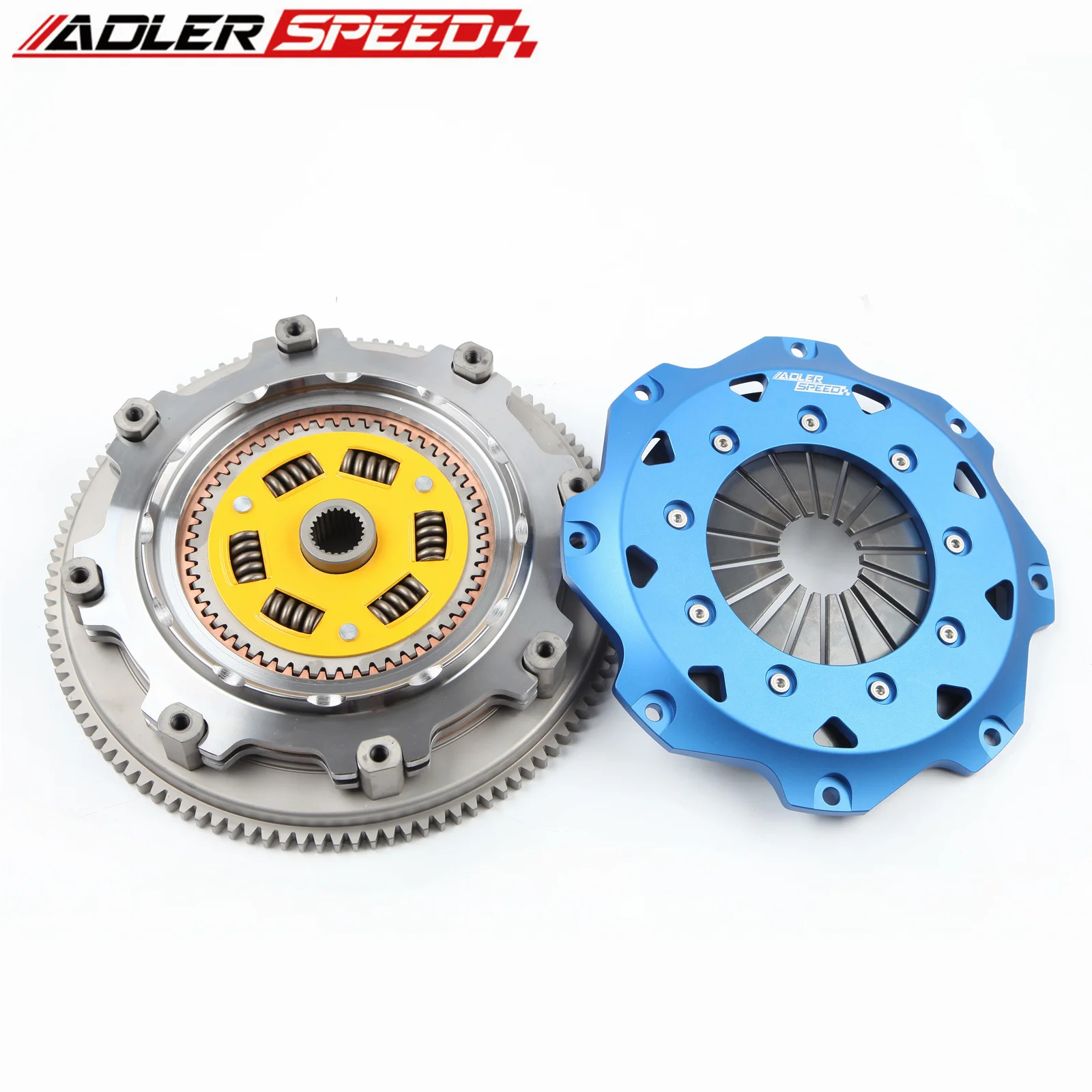 ADLERSPEED 8.5인치(215mm) 레이싱/스트리트 클러치 트윈 디스크 키트 (1989-1998년식 닛산 240SX 2.0L 터보 SR20DET 엔진 교체용)