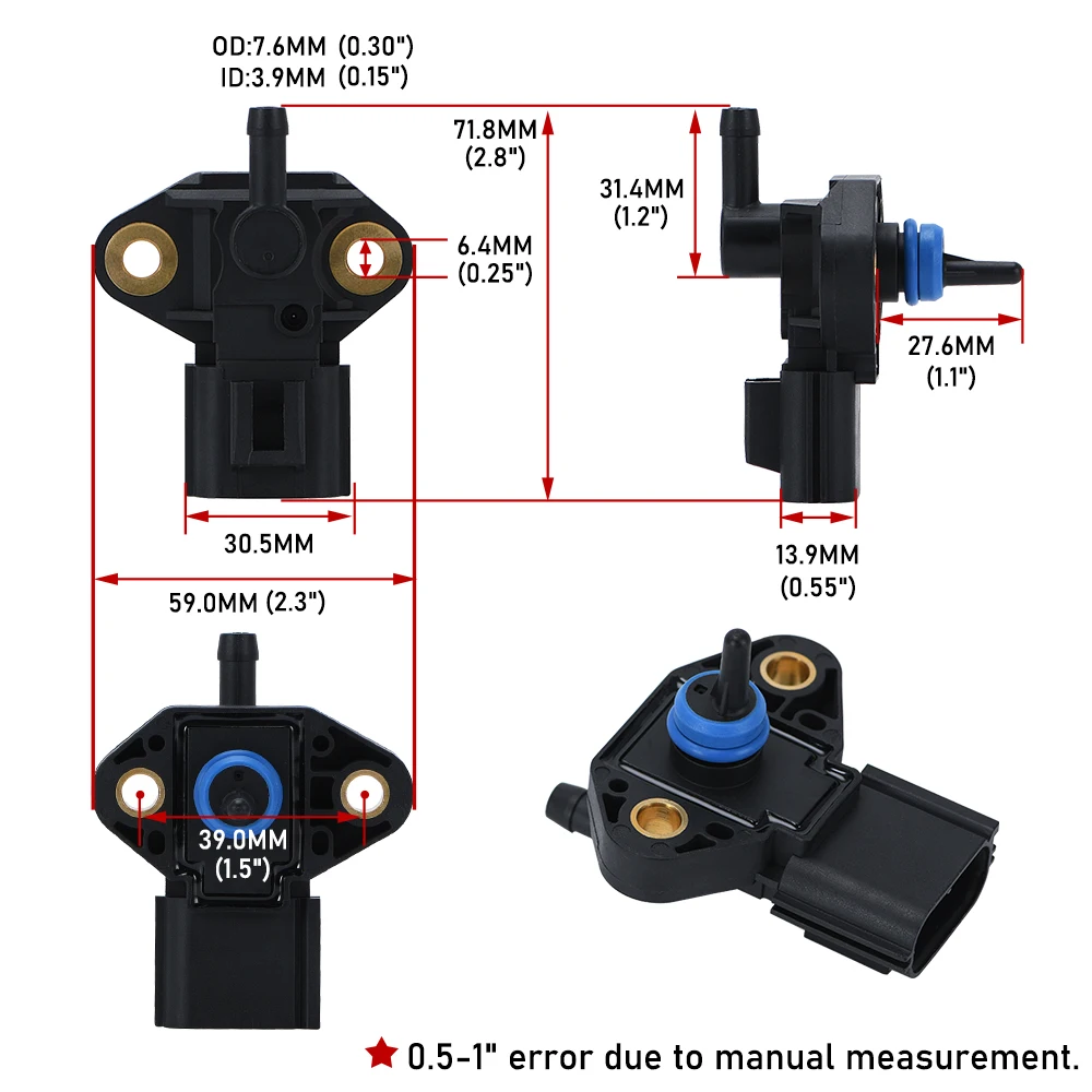 0281002568 SENSORE DI PRESSIONE CARBURANTE TUBO INIEZIONE RAIL KIA Sorento 2 5 D Aut 5p 103kw 2005 Ricambio Usato 127269