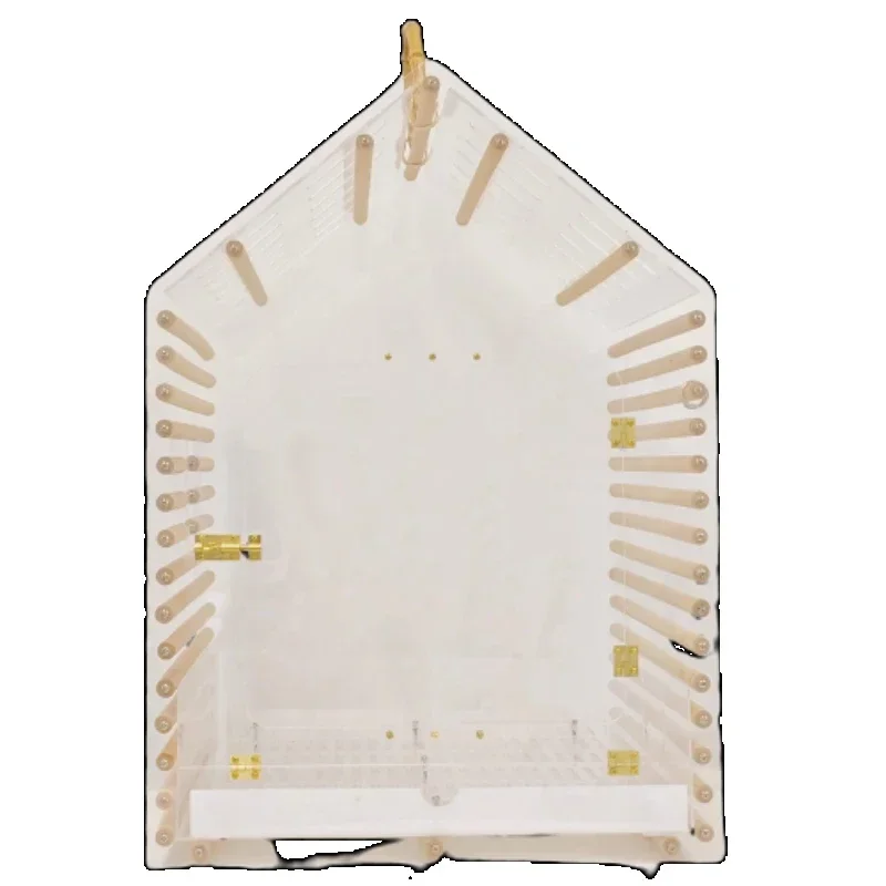 Gabbie Per Uccelli Acriliche Di Lusso Portatili Decorazione Trasparente Trasportino Per Uccelli Gabbia Per Uccelli Allevamento Gabbia Per Prodotti Per