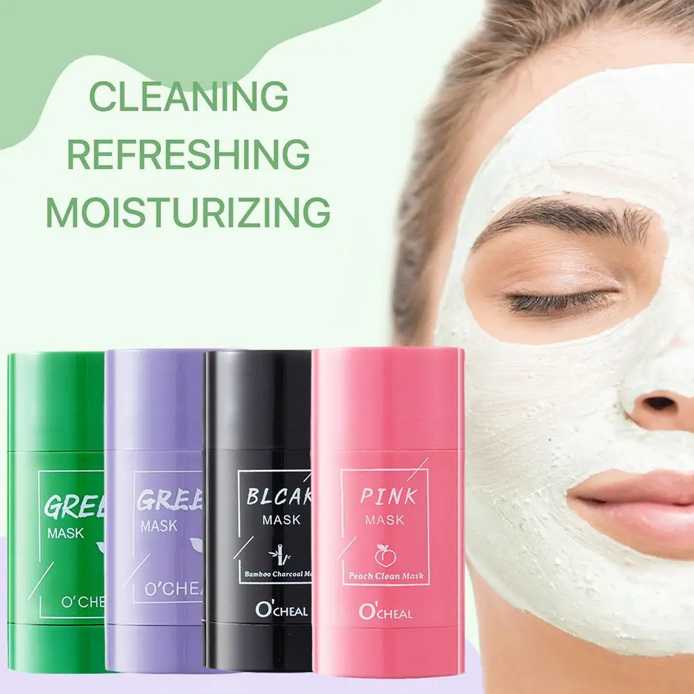 

Green Tea Solid Stick Facial Mask Deep Cleaning Mud Water Oil Remove Cream Pores Blackheads Moisturize Shrink Replenish Con I0U8