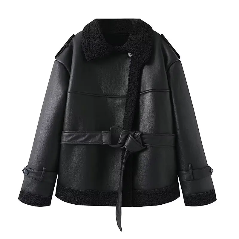 🧥 Manteau Court Rétro Femme – Col Fourrure & Velours | XL-Charmes main image 0