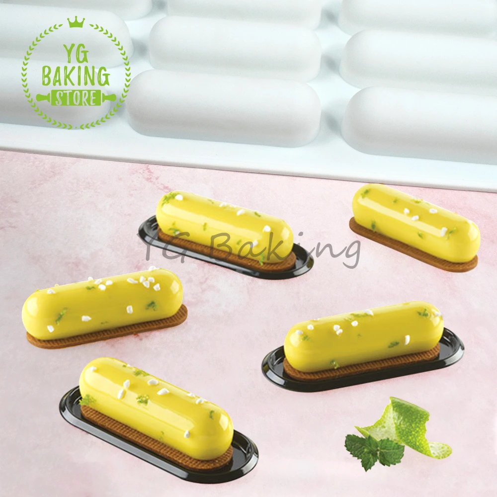 

Dorica 12 Cavity 3D Oval Column Design Silicone Mousse Mold DIY Jelly Chocolate Mould Pudding Cake Decorating Tools Bakeware