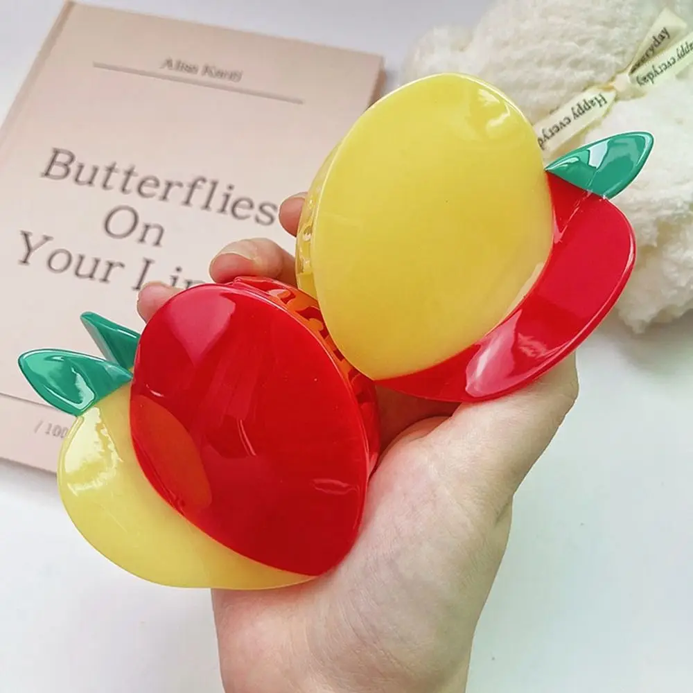 

Grab Clip Fruit Shape Acetic Acid Geometric Shape Korean Style Headwear Girl Hair Clip Female Hair Accessories Peach Hair Claw