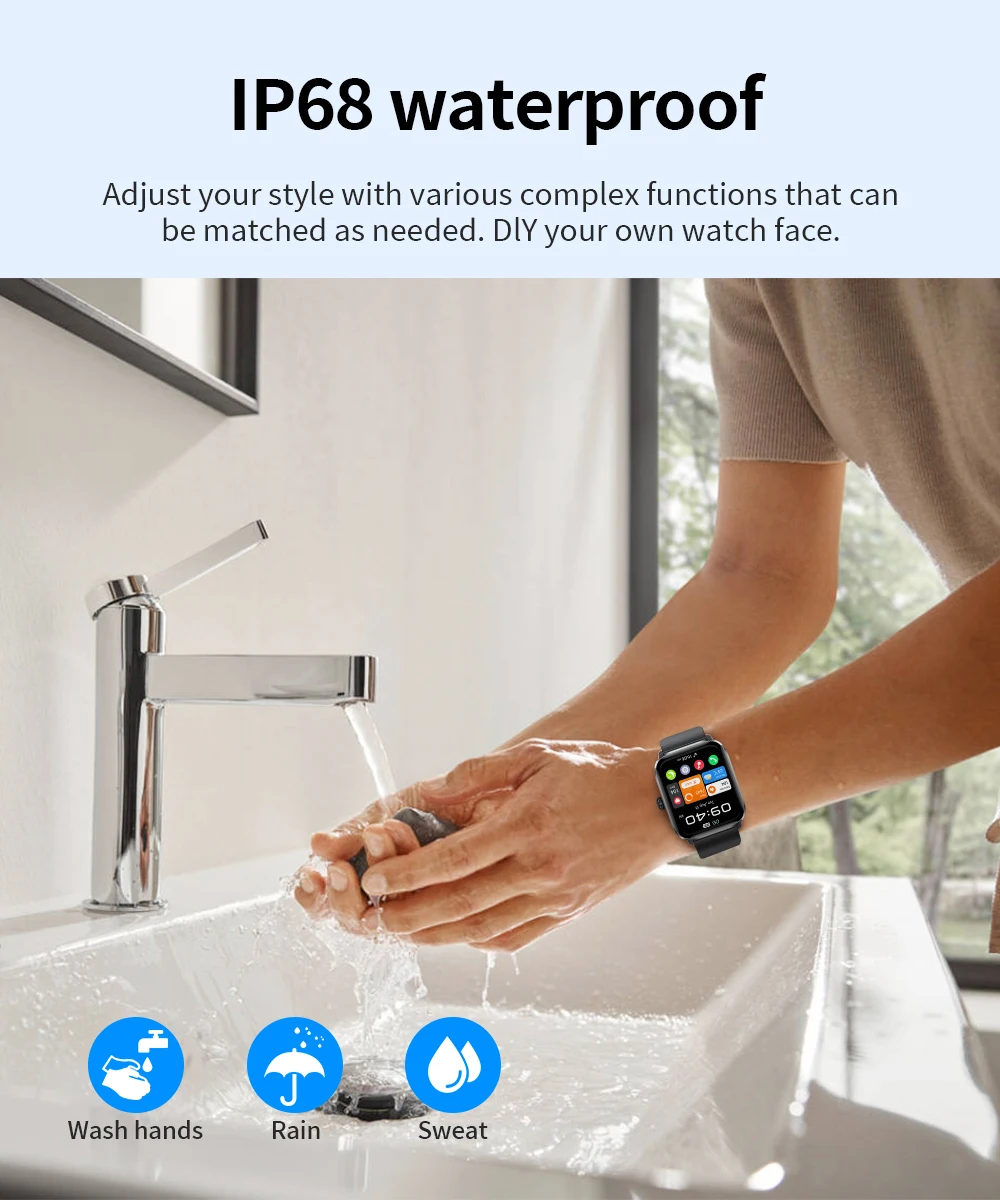 LIGE Women Smart Watch 1.83”Full Touch Screen Heart Rate Bracelet Sports Fitness Tracker Ladies Smartwatch For Android IOS +Gift