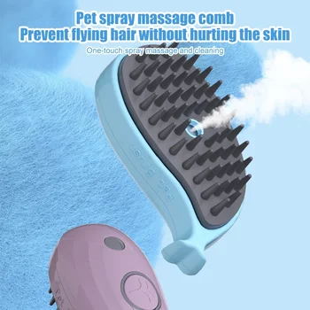 Pet Brush Brushes Hair 1 Massage Cat 3 Steamy Electric Removal Whale Comb Cat Dog in Brush Grooming Steam Hair Combs Shape 1