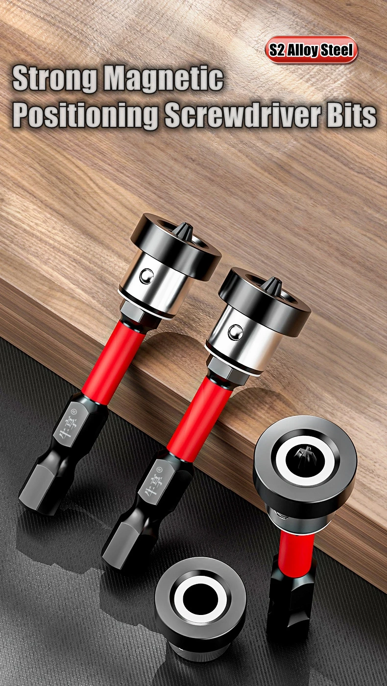 Magnetic Positioning Screwdriver Bits Drywall Screw Bit 50mm Gypsum Board Plasterboard Screws Locating Batch Head Drilling Tools