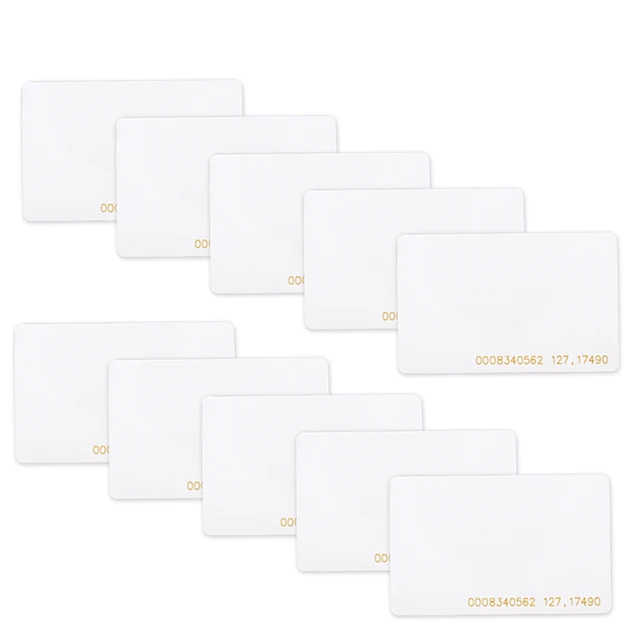 5/10 pcs Read Only 125Khz EM Tag EM4100 Iot RFID Card Keyfob for Access Control Attendance System Fixed Card Number Unchangeable 2