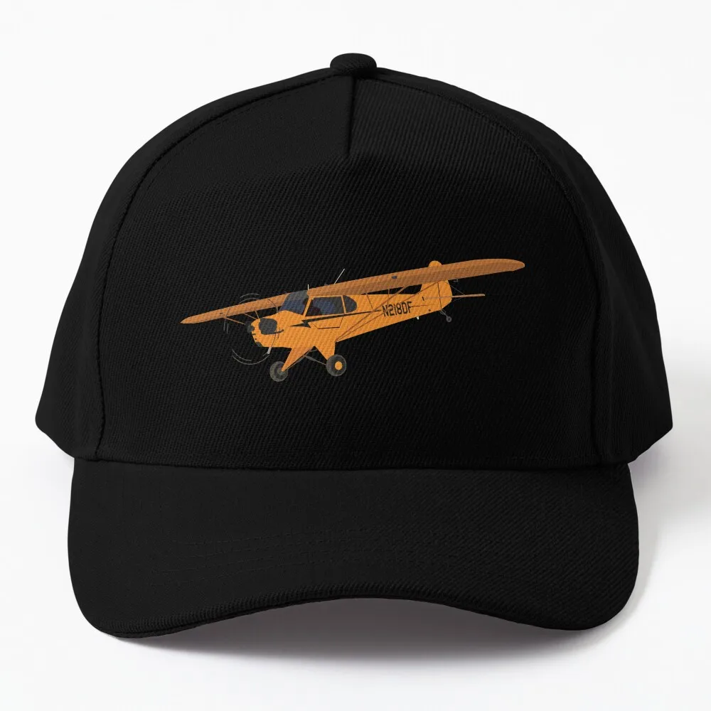 

Piper Cub Airplane Illustration Pilot Design Baseball Cap sun hat Snap Back Hat Luxury Brand Luxury Woman Hat Men's