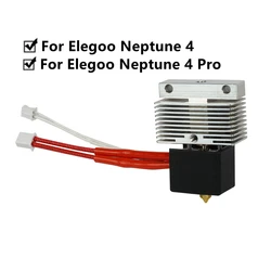 Elegoo Neptune Precision Hotend Kit with 24V Heater Cartridge and Thermistor Heating Block Extruder Head (1PC)