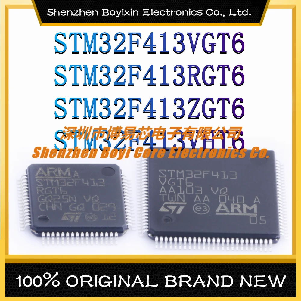 Stm32F413Vgt6 Stm32F413Rgt6 Stm32F413Zgt6 Stm32F413Vht6 Arm Cortex-M4 100Mhz Microcontroller (Mcu/Mpu/Soc) Ic Chip