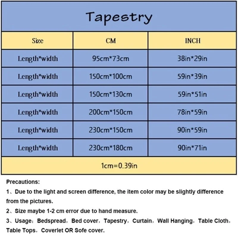 Tapestry Wall Decor DIY Home Decorative Room Decor Square Printing Peachskin Tapestry Room Decoration Tapiz