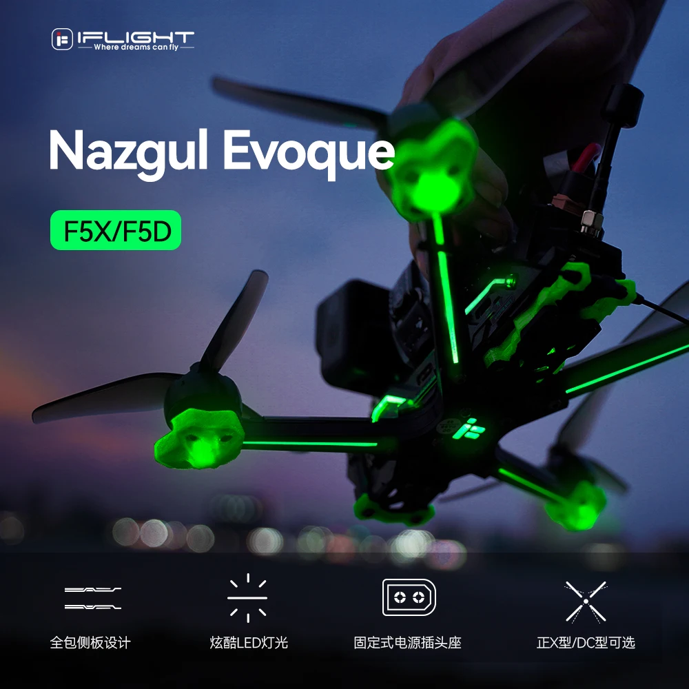 IFlight Nazgul Evoque F5 Analog 4S 6S BNF F5X F5D 5 Inci dengan Succex e  Mini F7 45A 600MW Stack untuk RC FPV Drone|Parts \u0026 Aksesoris| - AliExpress
