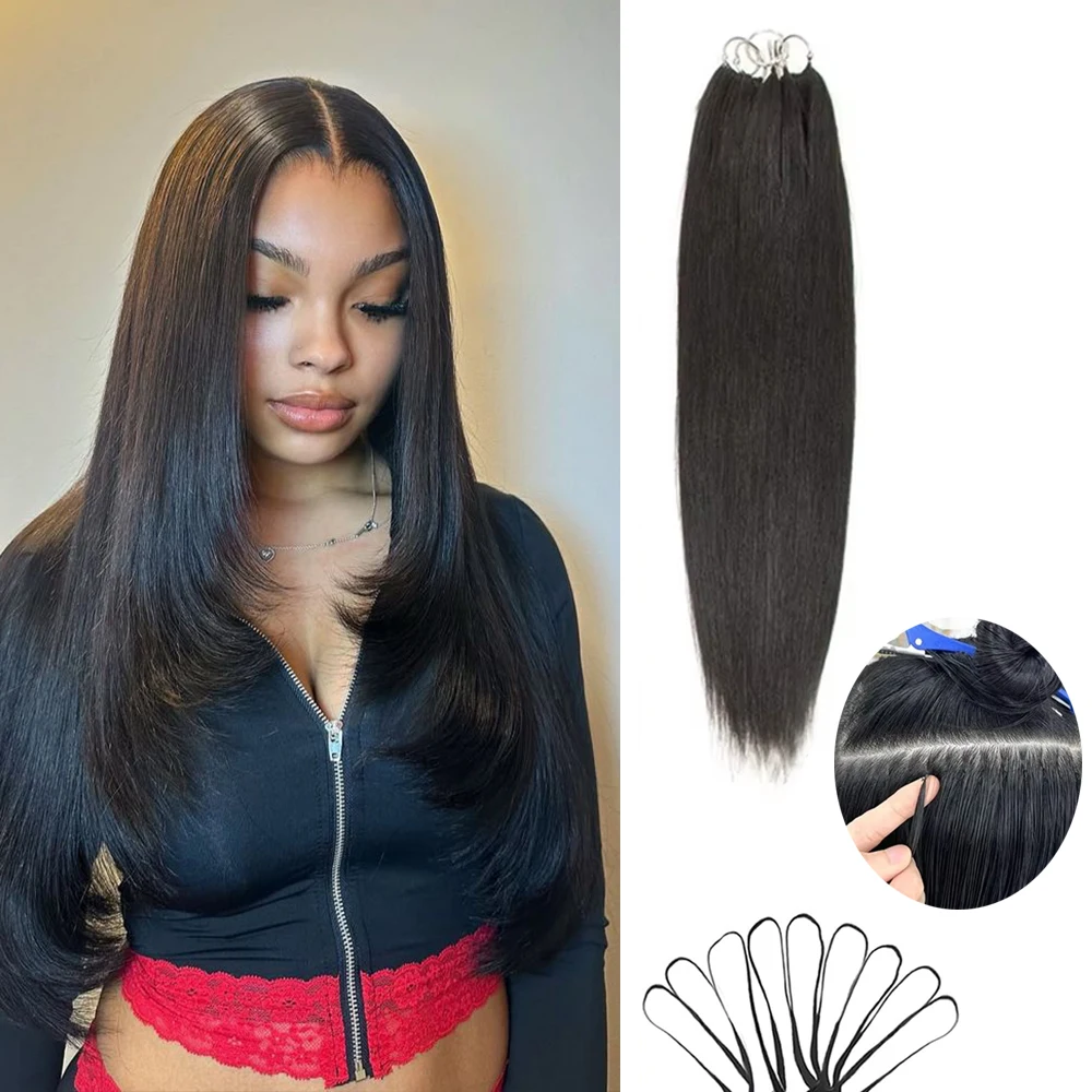 Straight Miracle Knots Crochet Hair For Braiding 100% Human Hair Extension Bone Straight Feathered Human Crochet Hair 1