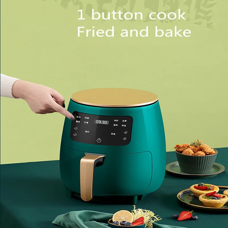 Multifunction 1400W Air Fryer 4.5L Oil Free Health Cooker Touch LCD Display No-Stick Pan Fry Bake Heating Roast Kitchen Machine 2