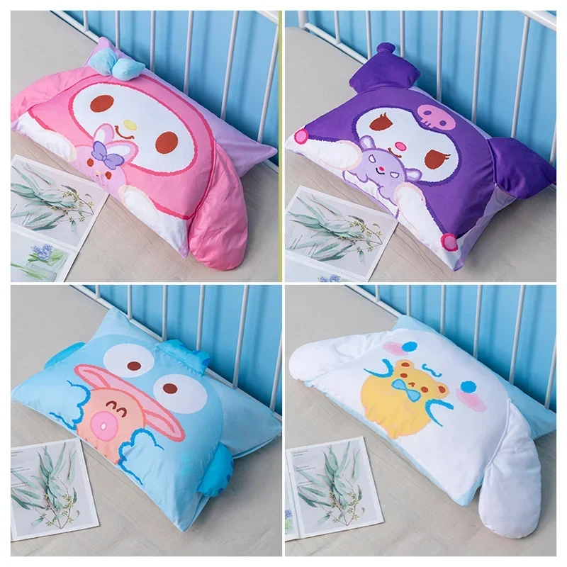 

Cartoon Anime Sanrioed My Melody Cinnamoroll Hangyodon Kuromi Printed Cute Pillowcase Kawaii Pattern Pillow Cover Girl Gift