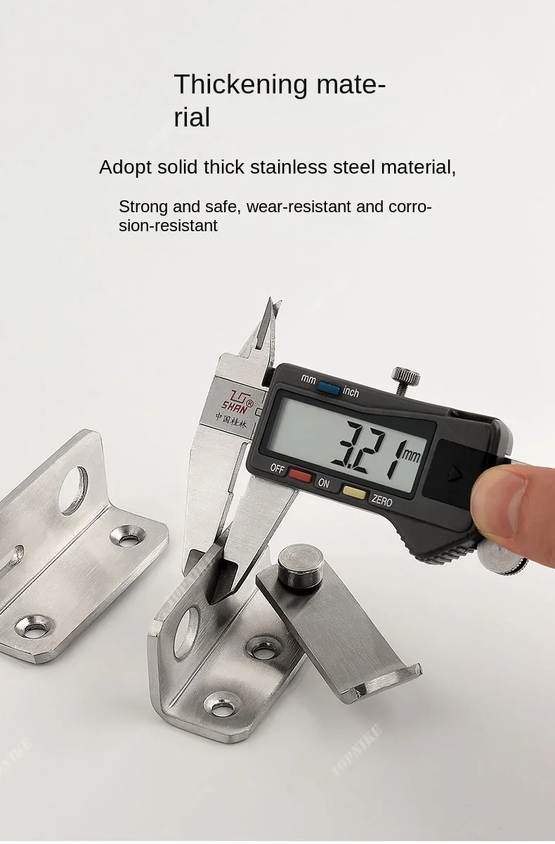 Description Picture 2 of item1pc Stainless Steel180° Door Hasp Latch Black Door Bolt Buckle Safety Home Guard Bolts for Pet Door Bathroom Garage Window