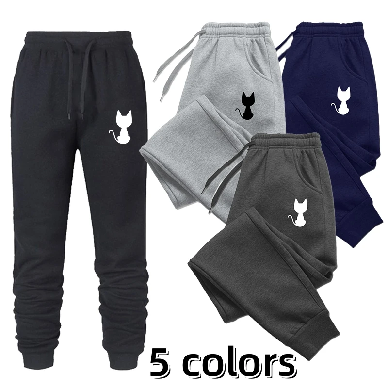 Женские спортивные штаны с принтом кошки