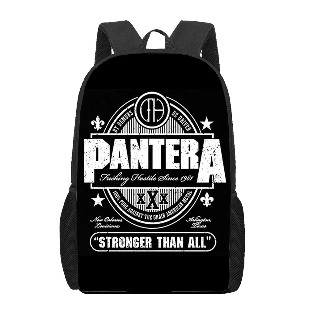 

Детские школьные ранцы Pantera с 3D принтом, ритуальные металлические ремешки для мальчиков и девочек, студенческие школьные портфели, ранец
