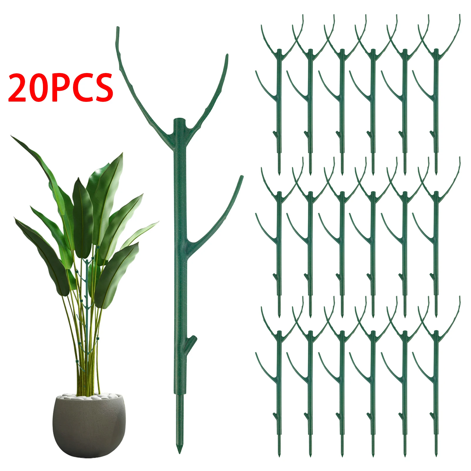 Reusable Plastic Plant Support Stakes for Garden Greenhouses