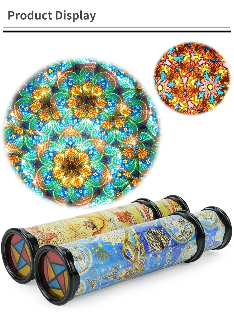 2 Pcs Magic Kaleidoscope.Stretchable Long Old World Kaleidoscope Classic Toys for Boys and Girls Gifts.Children Toys