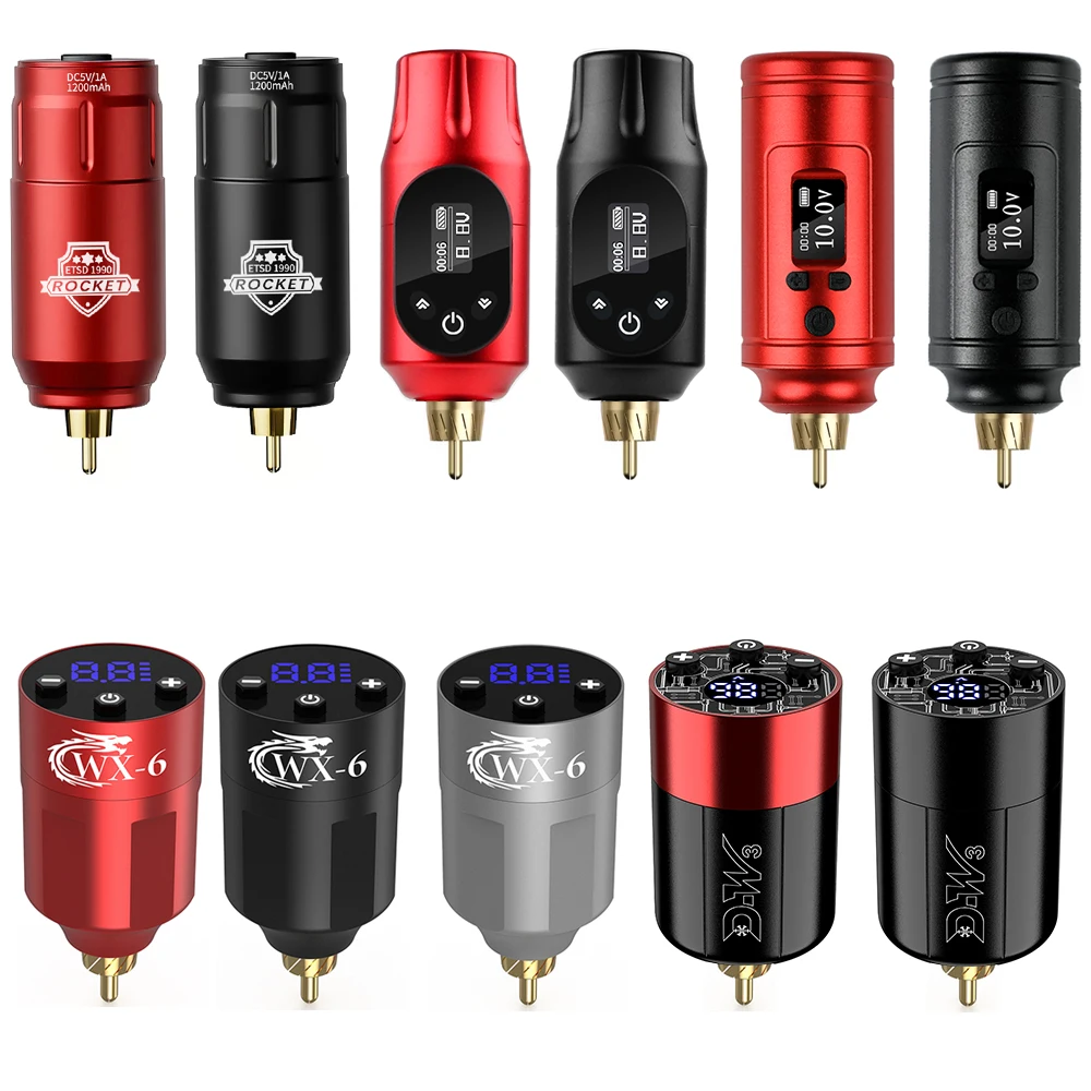 Mini Wireless Tattoo Power Supply สําหรับโรตารีสักปากกา RCA Tattoo แบตเตอรี่ Tattoo อุปกรณ์ชาร์จไร้สาย 1