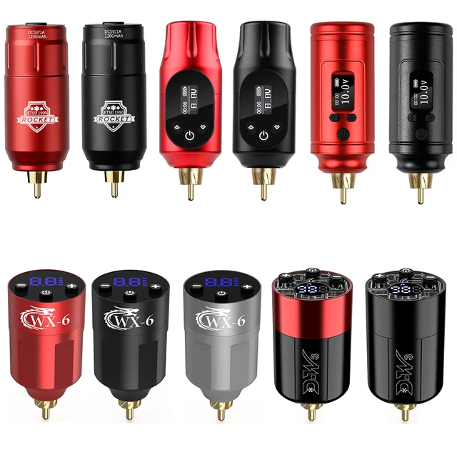 Mini Wireless Tattoo Power Supply สําหรับโรตารีสักปากกา RCA Tattoo แบตเตอรี่ Tattoo อุปกรณ์ชาร์จไร้สาย 1