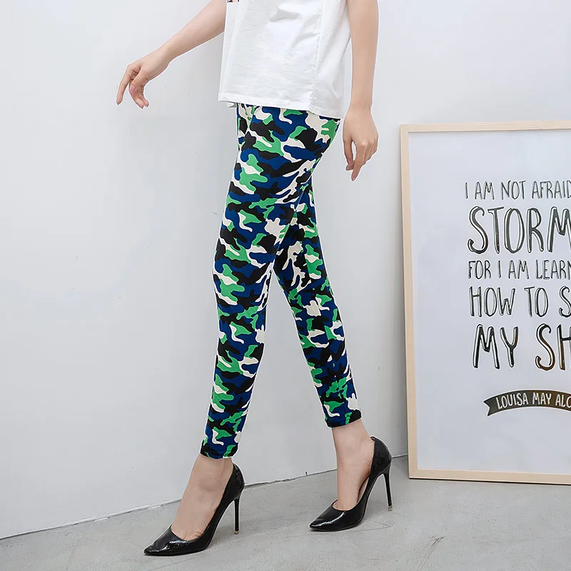 Summer Women Yoga Pants Elastic Sport Camouflage Leggings 3D Print Thin Fleece Slim Quick Dry Trouser Skinny Gym