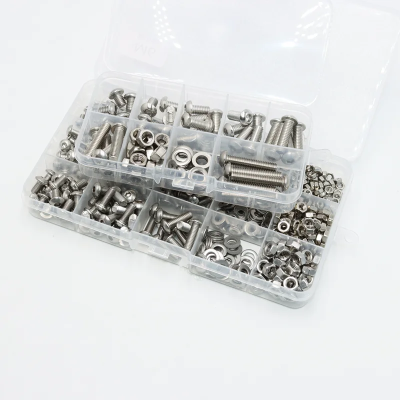 Stainless Steel Button Head Hex Socket Cap Screws Nuts Washers M2-M6