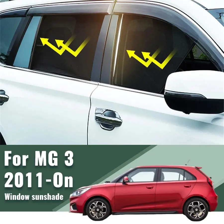 

For MG 3 MG3 2011-2023 Magnetic Car Sunshade Shield Front Windshield Frame Curtain Rear Side Window Sun Shade Visor