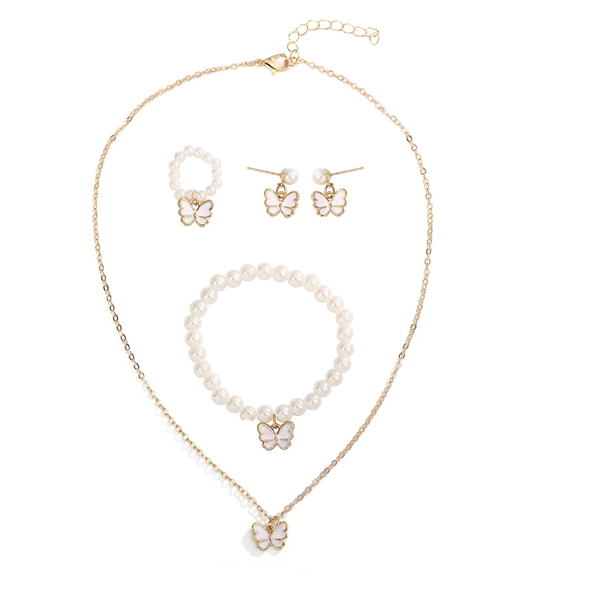 Final arrangement of the complete jewelry set