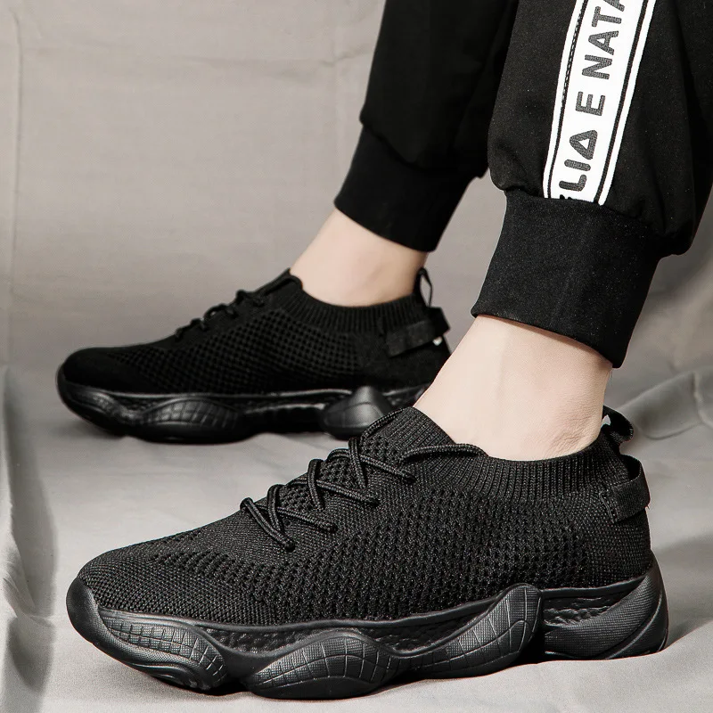 Spring Autumn Fashion Sneaker Women Shoes Stretch Fabric Woman Breathable Platform Shoes Plus Size Ladies Casual Loafers Unisex