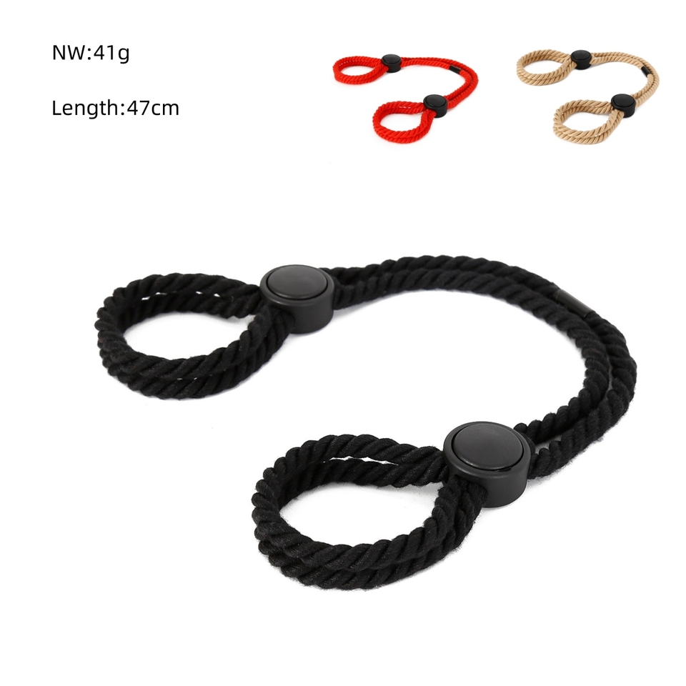 Cotton Rope Handcuffs And Leg Cuffs Multi-functional Self-binding Supplies Suitable For Game Parties Role-playing Stage Props