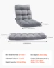 SucceBuy Floor Chair Recycled Foam Folding Sofa Chair Multifunctional Floor Chair with Back Support Ideal for Sleeping Reading