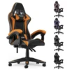 Gaming Chair Office Chair Ergonomic PU Leather Computer Desk Chair with Headrest and Lumbar Support Game Chairs Racing Chair 1