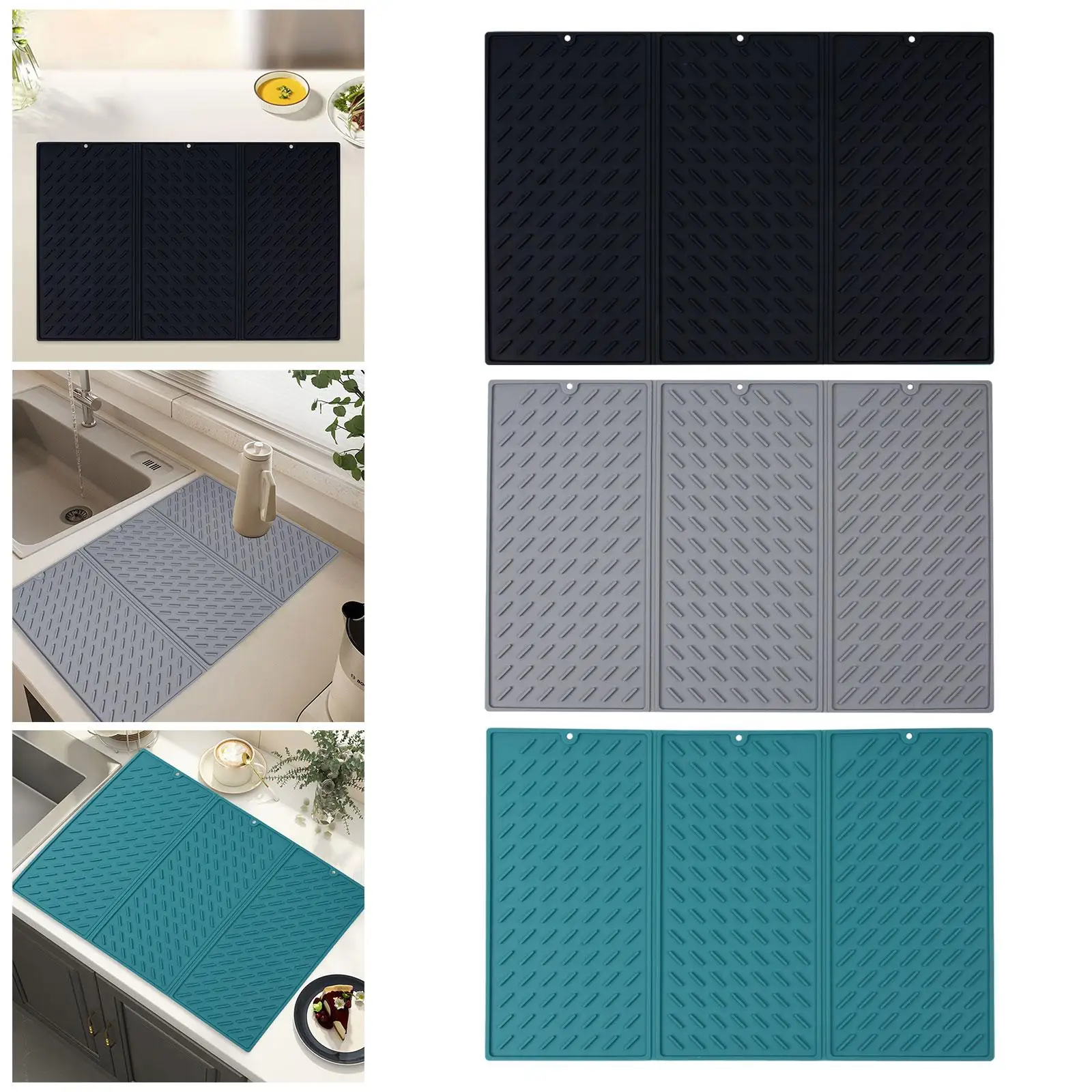 Drain Mat Dish Drying Mat Waterproof Heat Insulation Draining Board Dish