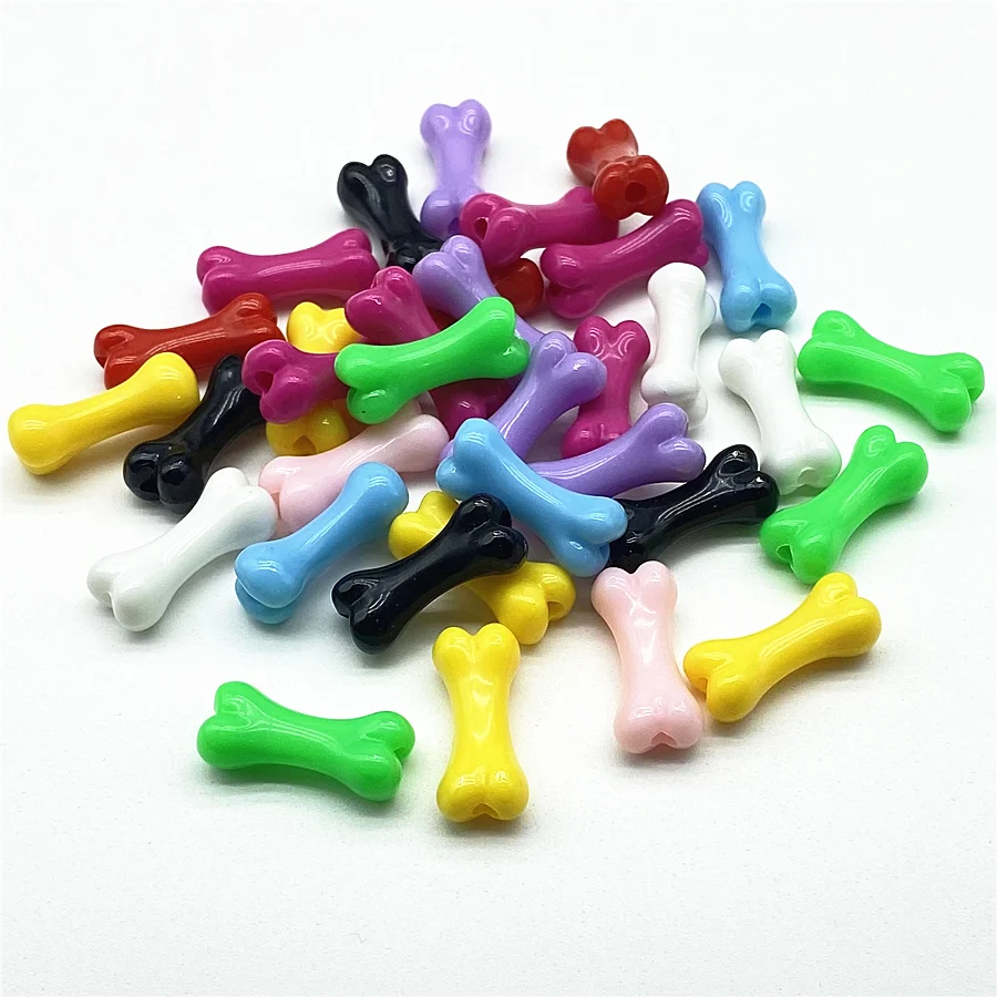 Bone Shaped Acrylic Beads 20pcs for Jewelry Making Necklaces Bracelets Earrings Pendants