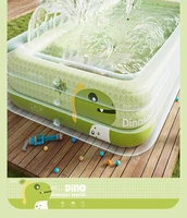 Grande piscine gonflable pliable, Portable, intérieur et extérieur, jardin familial, bain d'eau, jouet pour enfant et adulte, cadeau 6