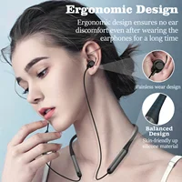 Nurati Neckband Sport Headphones Smart Magnetic On/Off Dual Battery Long-Lasting Stable Wearing for Running BT Wireless Earphone - Image 5