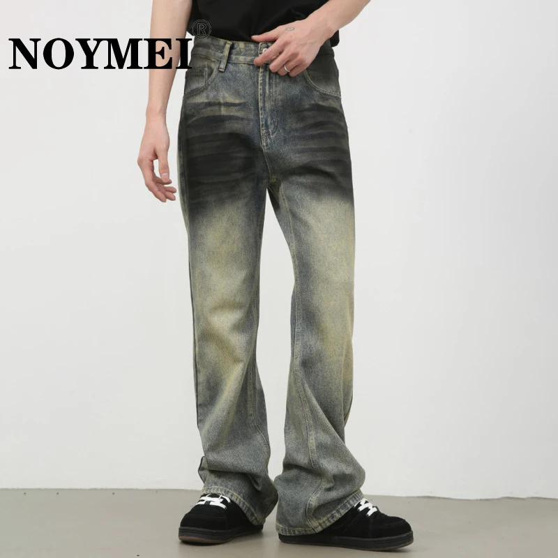

Летние Новые мужские джинсы NOYMEI в стиле ретро контрастные цвета подходящие ко всему модные трендовые свободные прямые брюки с высокой талией WA5302