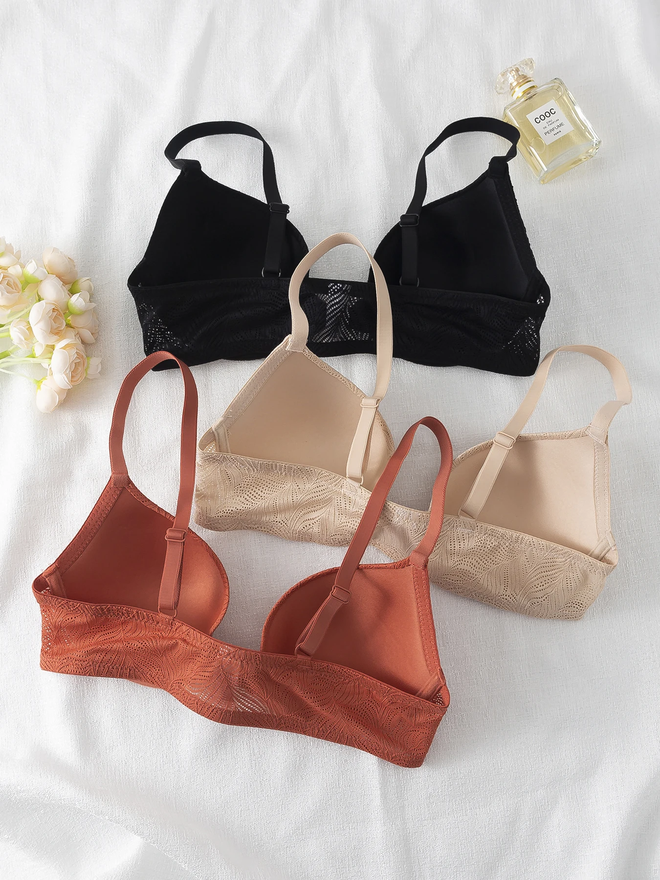 3 قطع حمالة صدر رياضية للسيدات ملابس داخلية بلون س...