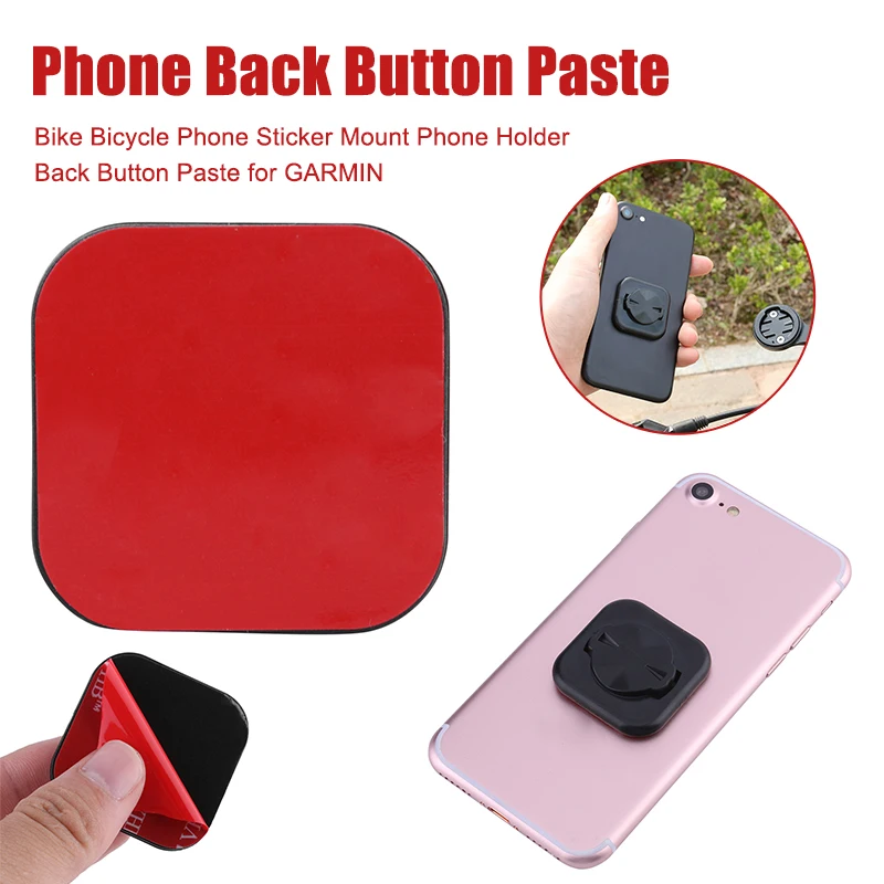 Bike Bicycle Phone Sticker Mount GPS Holder Bracket Back Button Paste for GARMIN 