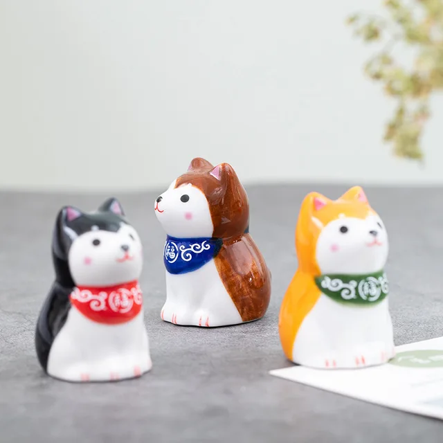 Cute Tumbler Mini Shiba Inu Miniatures Desktop Ornaments Cartoon Dog  Figurine Home Decoration Accessories Fairy Garden Toys Gift - AliExpress