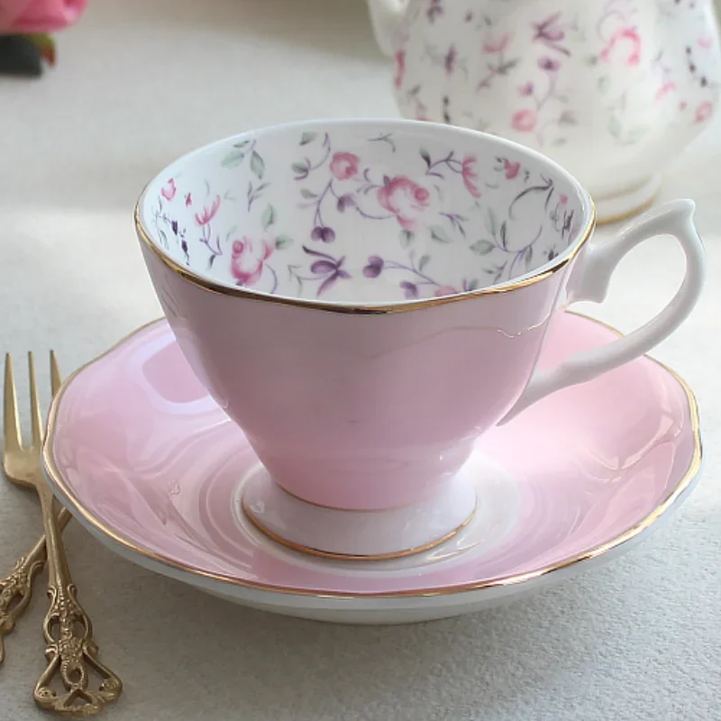 Bone China Coffee Cup Set Dessert Plate Sugar Bowl Cake Rack Milk Cup Ceramic Plate English Afternoon Teapot Base Combination