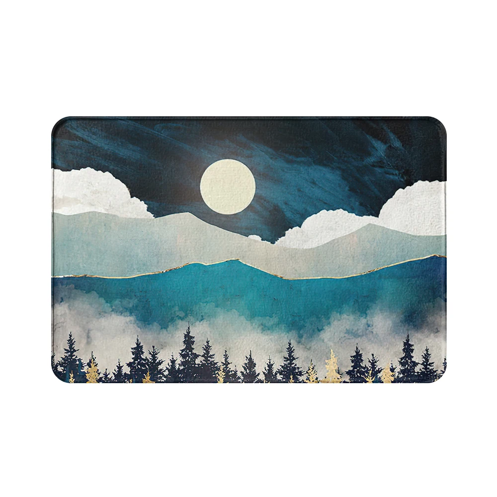Oil painting blue sky Doormat Kitchen carpet Entrance door mat bathroom mat Carpet in the bedroom Lounge Rug Home Decor Foot