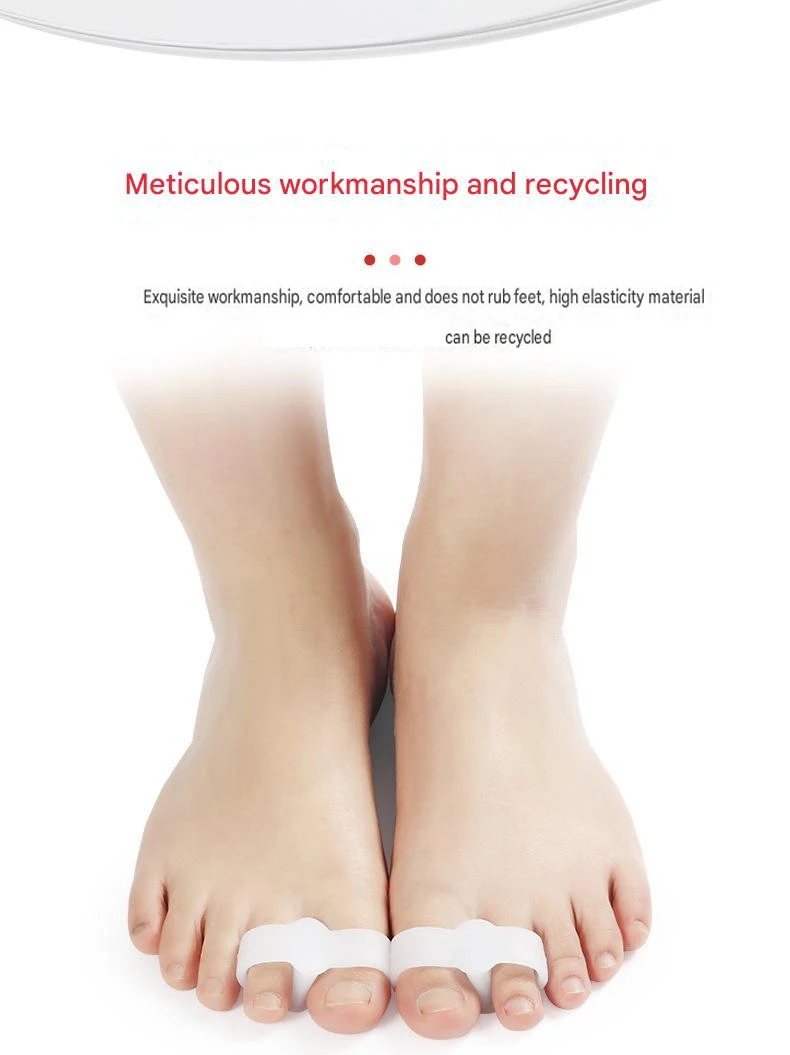 1 Paar Hallux-Valgus-Korrektoren, orthopädischer Zehenspreizer aus Gel zur Schmerzlinderung, Silikon-Zehenglätter für Hammerzehen – Detail 4