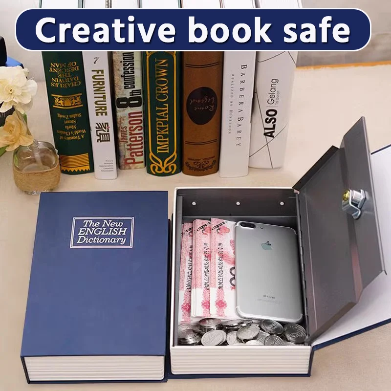 Password Security Safe Lock Cash Money Coin Storage Key Locker Security Mini Dictionary Safe Box Book Money Hide Secret Kid Gift